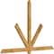 Ekena Millwork Kennewick Rough Sawn Timber Gable Bracket, Western Red Cedar, 84"W x 56"H x 2"D x 4"F, 16/12 Pitch GBW084X56X0204KEN00RWR - alternate 4
